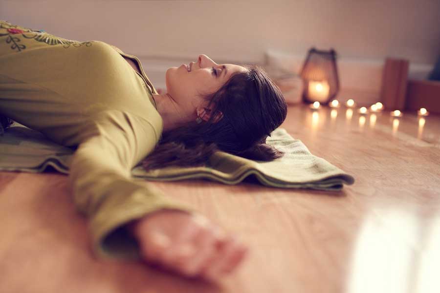 Yin-Restorative Yoga pose